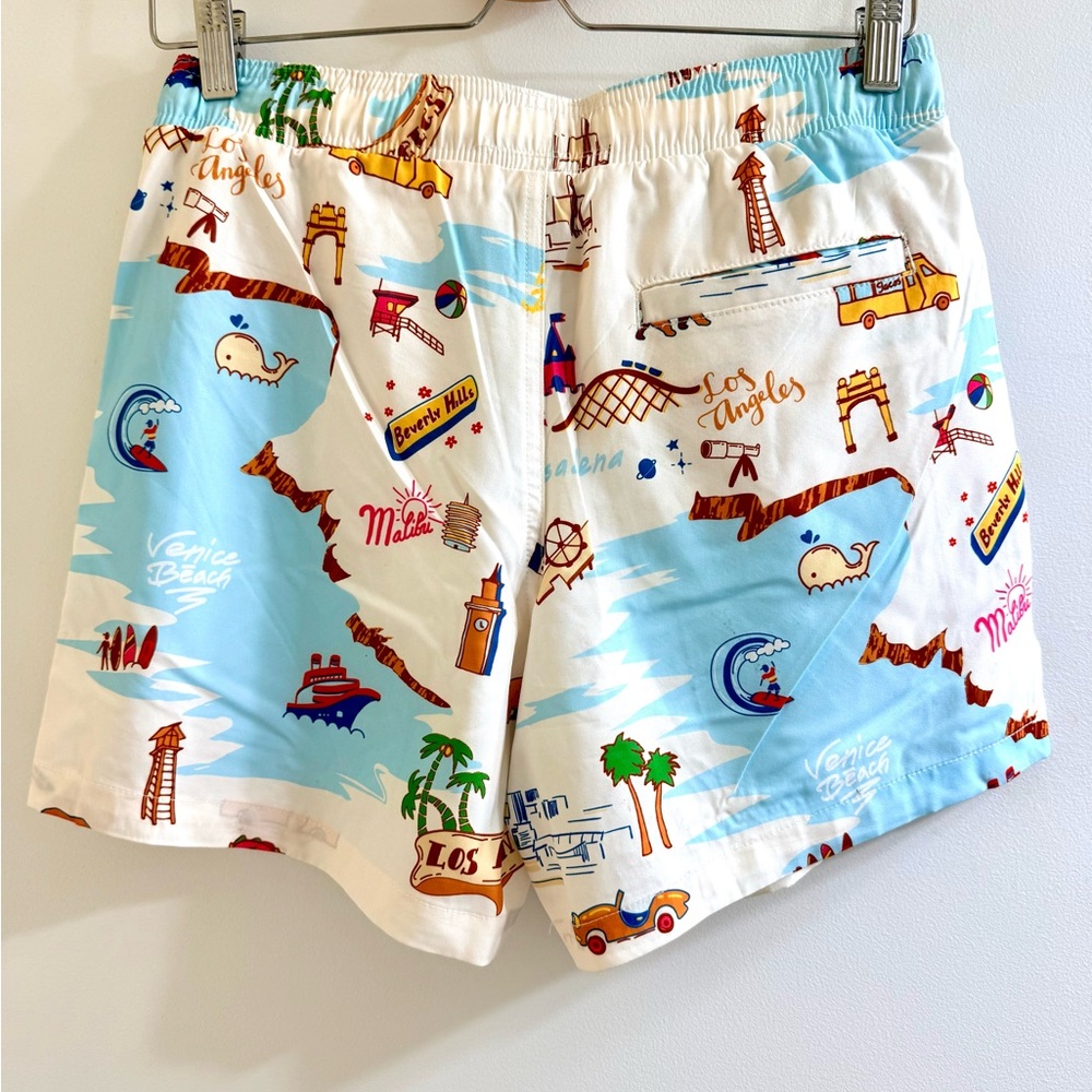 Malibu Drill Clothing Co Hollywood Print Men's Swim Trunks Size S - Picture 3 of 9